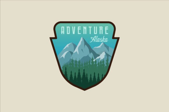 Alaska Travel Vector Emblem Logo Design Review