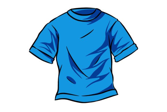 Blue Tshirt Vector Artwork for Graphics and Illustrations