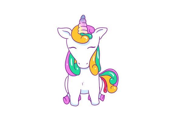 Colorful Unicorn Artwork for Graphics and Illustrations