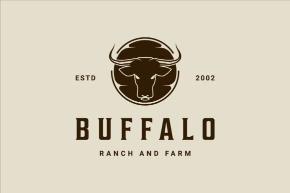 Head of Buffalo Logo Vector Vintage: A Versatile Graphic Design Asset