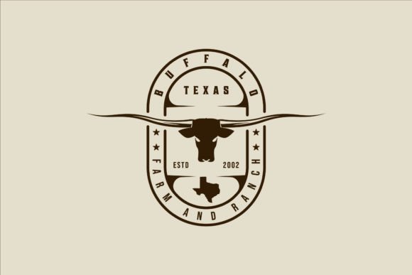Longhorn Texas Logo Vector Vintage: A Bold Graphic Design Asset for Local Branding
