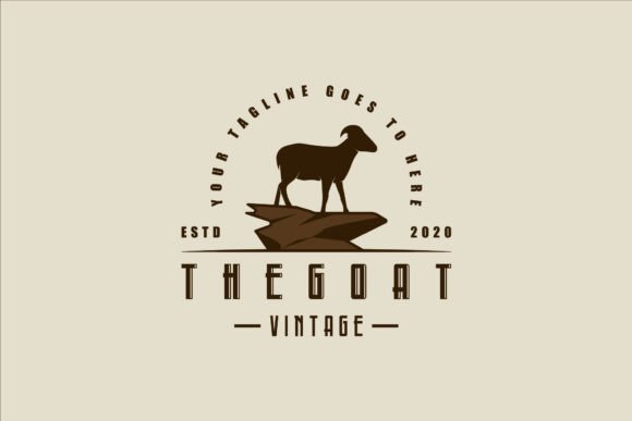 Mountain Goat Logo Vintage Vector Design: A Versatile Graphic for Logos and Branding