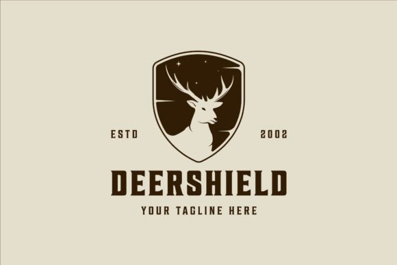 Shield Deer Vintage Logo Vector Design: A Versatile Graphic for Creative Sellers