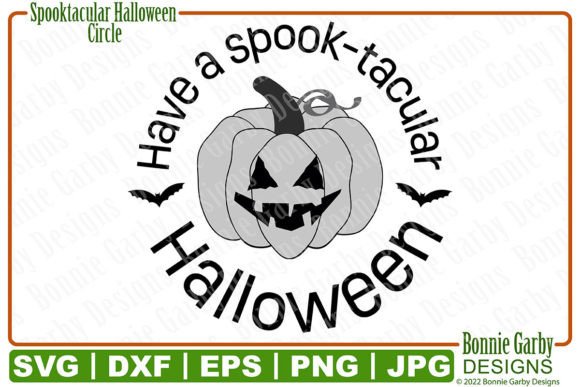 Spooktacular Halloween Circle SVG for Graphics and T-Shirt Designs