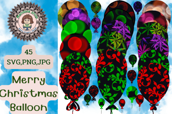 SVG Merry Christmas Balloon Sky: A Festive Graphic Design Asset for Creative Projects