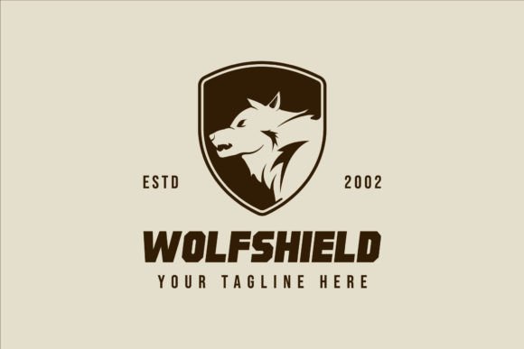 Wolf Head of Shield Vector Logo Vintage: A Powerful Graphic Design Asset for Branding