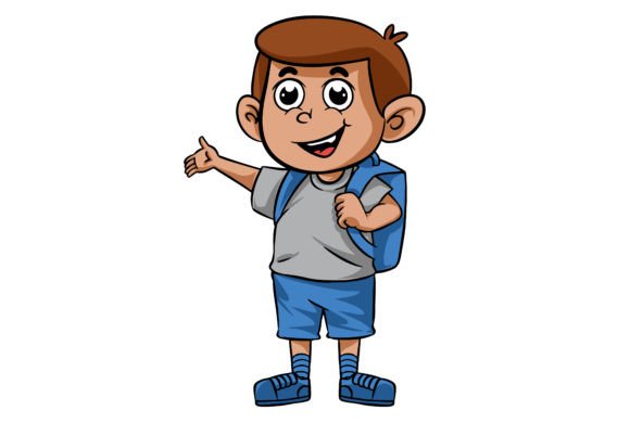 Young Boy Clipart Student Artwork: A Versatile Graphic Design Asset for Content Creators