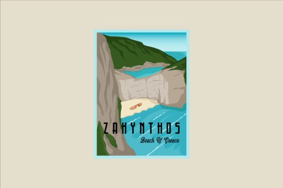 Zakynthos Beach Poster Vector Design: A Powerful Graphic Template for Content Creators